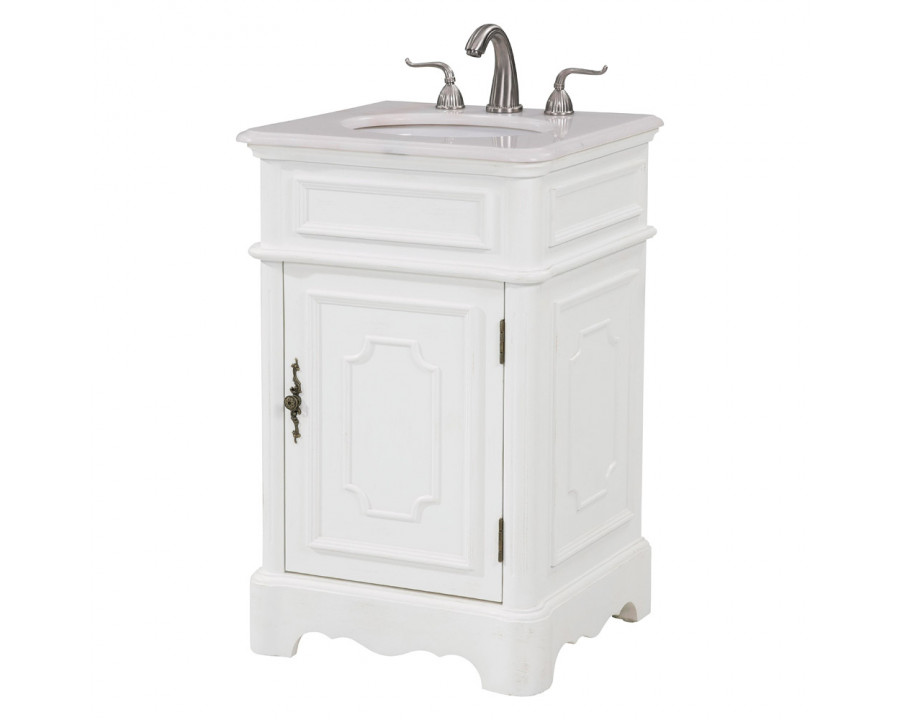 Elegant Bathroom Vanity - Antique White, L 21" (VF30421AW)