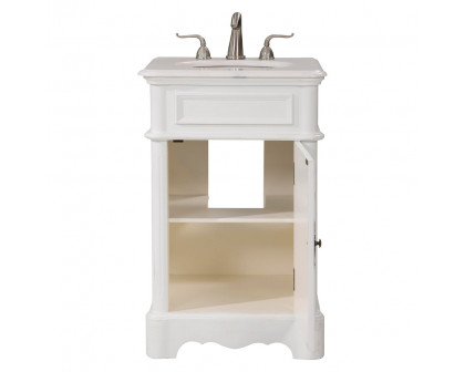 Elegant Bathroom Vanity - Antique White, L 21" (VF30421AW)