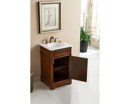 Elegant Bathroom Vanity - Teak, L 21" (VF30421TK)