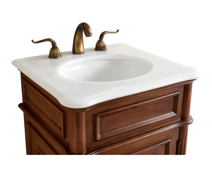 Elegant Bathroom Vanity - Teak, L 21" (VF30421TK)