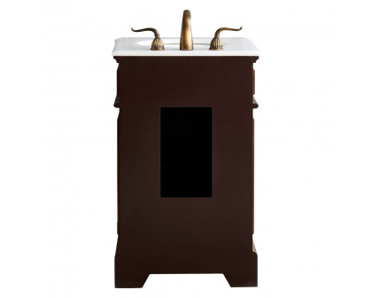 Elegant Bathroom Vanity - Teak, L 21" (VF30421TK)