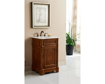 Elegant Bathroom Vanity - Teak, L 21" (VF30421TK)