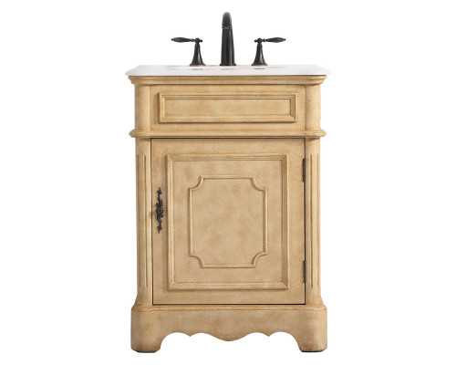 Elegant Bathroom Vanity - Antique Beige, L 24" (VF30424AB)