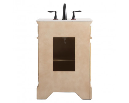 Elegant Bathroom Vanity - Antique Beige, L 24" (VF30424AB)