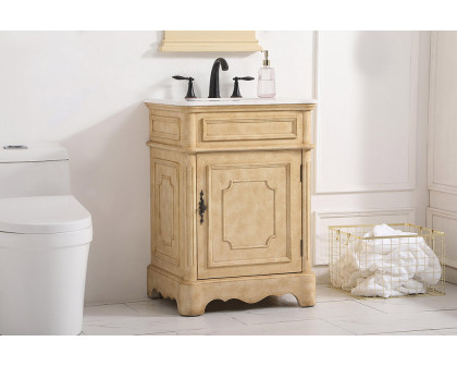 Elegant Bathroom Vanity - Antique Beige, L 24" (VF30424AB)