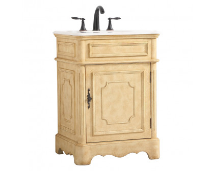 Elegant Bathroom Vanity - Antique Beige, L 24" (VF30424AB)