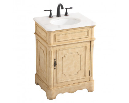 Elegant Bathroom Vanity - Antique Beige, L 24" (VF30424AB)