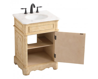 Elegant Bathroom Vanity - Antique Beige, L 24" (VF30424AB)