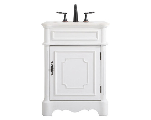 Elegant Bathroom Vanity - Antique White, L 24" (VF30424AW)