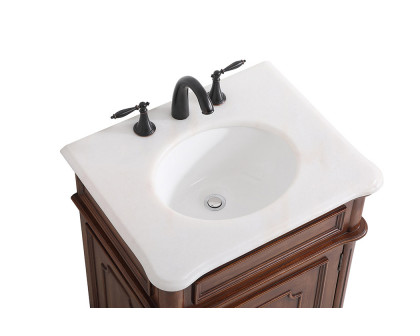 Elegant Bathroom Vanity - Teak, L 24" (VF30424TK)