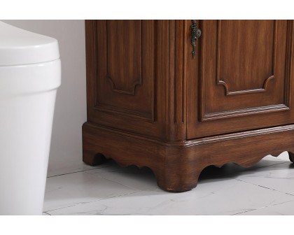 Elegant Bathroom Vanity - Teak, L 24" (VF30424TK)