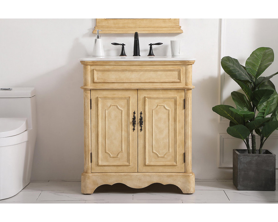 Elegant Bathroom Vanity - Antique Beige (VF30430AB)