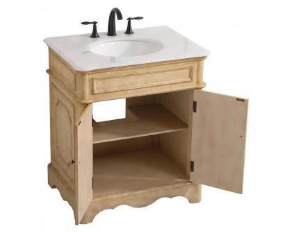 Elegant Bathroom Vanity - Antique Beige (VF30430AB)