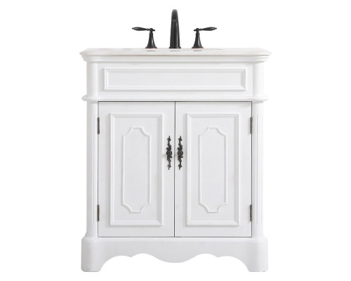 Elegant Bathroom Vanity - Antique White (VF30430AW)