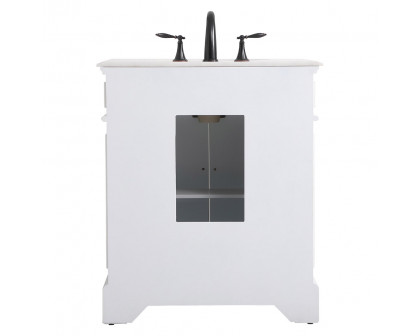 Elegant Bathroom Vanity - Antique White (VF30430AW)