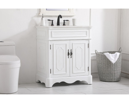 Elegant Bathroom Vanity - Antique White (VF30430AW)