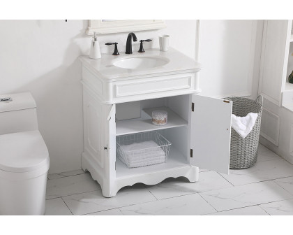 Elegant Bathroom Vanity - Antique White (VF30430AW)