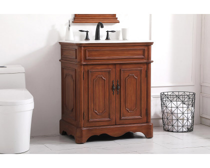 Elegant Bathroom Vanity - Teak (VF30430TK)