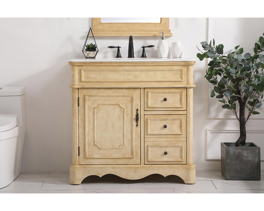 Elegant Bathroom Vanity - Antique Beige (VF30436AB)