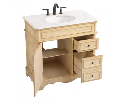 Elegant Bathroom Vanity - Antique Beige (VF30436AB)