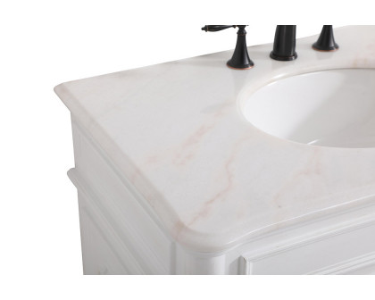 Elegant Bathroom Vanity - Antique White (VF30436AW)