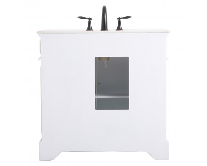 Elegant Bathroom Vanity - Antique White (VF30436AW)