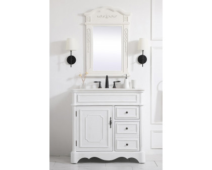 Elegant Bathroom Vanity - Antique White (VF30436AW)