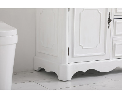 Elegant Bathroom Vanity - Antique White (VF30436AW)