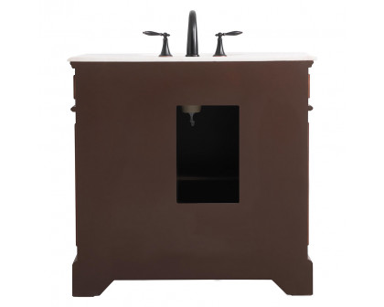 Elegant Bathroom Vanity - Teak (VF30436TK)