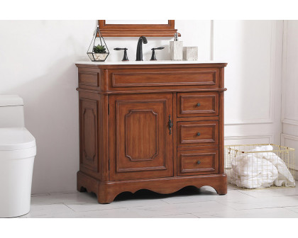 Elegant Bathroom Vanity - Teak (VF30436TK)