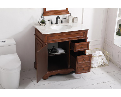 Elegant Bathroom Vanity - Teak (VF30436TK)