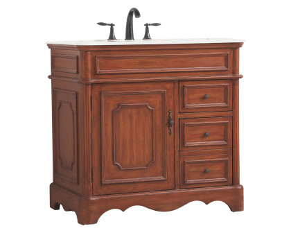 Elegant Bathroom Vanity - Teak (VF30436TK)