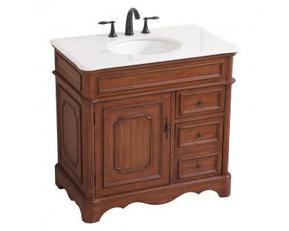 Elegant Bathroom Vanity - Teak (VF30436TK)