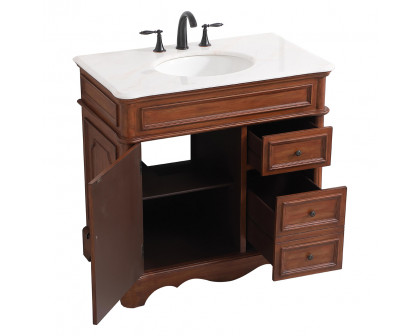 Elegant Bathroom Vanity - Teak (VF30436TK)