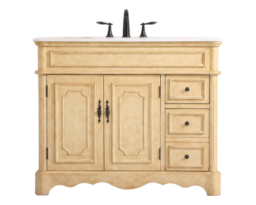 Elegant Bathroom Vanity - Antique Beige (VF30442AB)