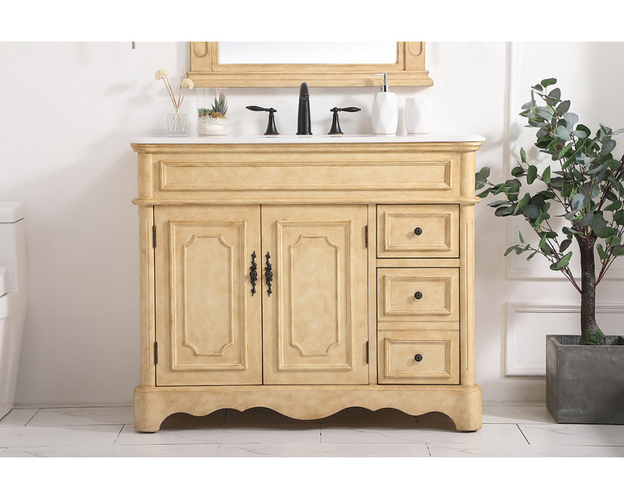 Elegant Bathroom Vanity - Antique Beige (VF30442AB)