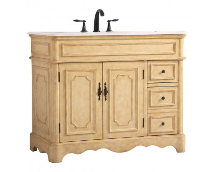 Elegant Bathroom Vanity - Antique Beige (VF30442AB)