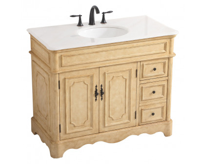 Elegant Bathroom Vanity - Antique Beige (VF30442AB)