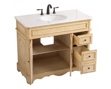 Elegant Bathroom Vanity - Antique Beige (VF30442AB)