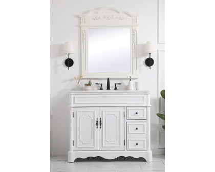 Elegant Bathroom Vanity - Antique White (VF30442AW)