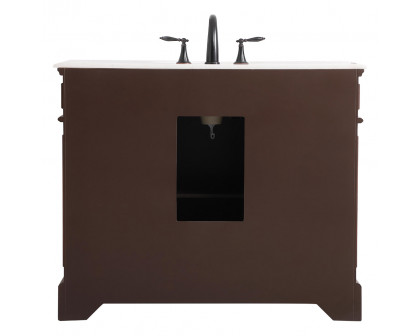 Elegant Bathroom Vanity - Teak (VF30442TK)