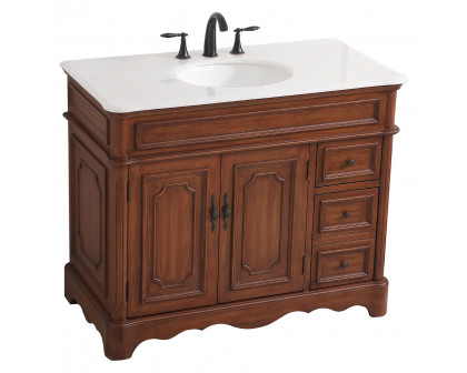 Elegant Bathroom Vanity - Teak (VF30442TK)