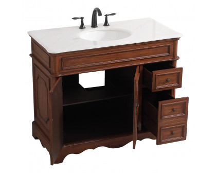 Elegant Bathroom Vanity - Teak (VF30442TK)