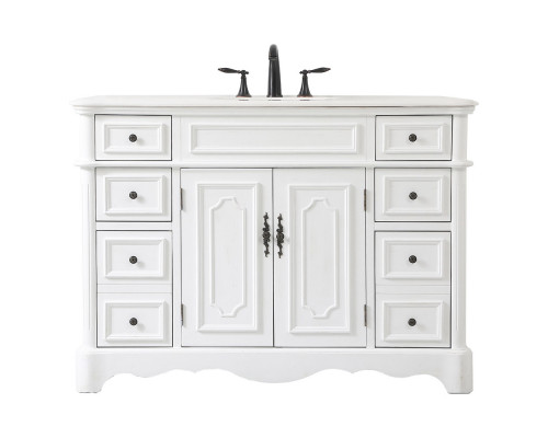 Elegant Bathroom Vanity - Antique White (VF30448AW)