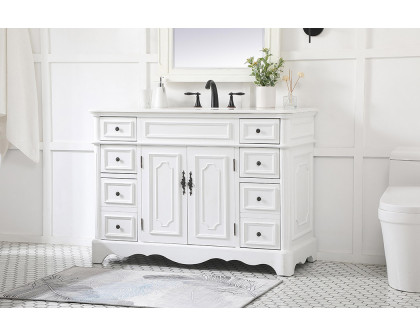 Elegant Bathroom Vanity - Antique White (VF30448AW)