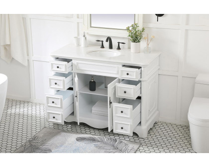 Elegant Bathroom Vanity - Antique White (VF30448AW)