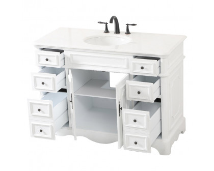 Elegant Bathroom Vanity - Antique White (VF30448AW)