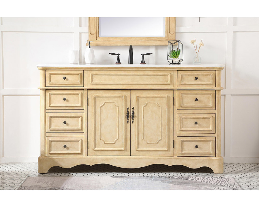 Elegant Bathroom Vanity - Antique Beige (VF30460AB)