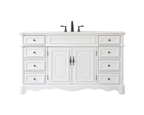 Elegant Bathroom Vanity - Antique White (VF30460AW)