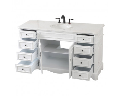 Elegant Bathroom Vanity - Antique White (VF30460AW)